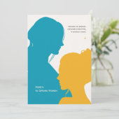 Silhouette Internationale Vrouwendag Wenskaart Feestdagenkaart (Staand voorkant)