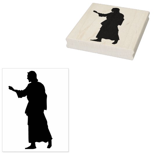 Silhouette Jesus 2 patroon, kunststempel Rubberstempel (Gestempeld)