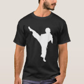 Silhouette Karate Fighter Shotokan Martial Arts Ta T-shirt (Voorkant)