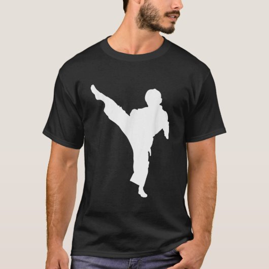 Silhouette Karate Fighter Shotokan Martial Arts Ta T-shirt (Voorkant)