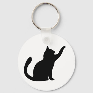 Silhouette Katten Sleutelhanger