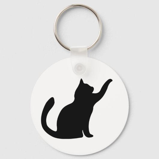 Silhouette Katten Sleutelhanger (Voorkant)