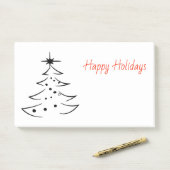 Silhouette kerstboom Prettige feestdagen Post-it® Notes (Op bureau)