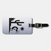 Silhouette Kokopelli Bagagelabel (Voorkant horizontaal)