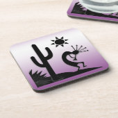 Silhouette Kokopelli Bier Onderzetter (Linkerzijde)