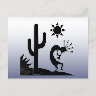 Silhouette Kokopelli Briefkaart