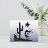 Silhouette Kokopelli Briefkaart (Staand voorkant)