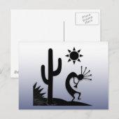 Silhouette Kokopelli Briefkaart (Voorkant / Achterkant)