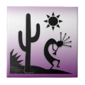 Silhouette Kokopelli Tegeltje (Voorkant)