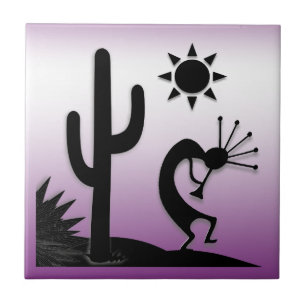 Silhouette Kokopelli Tegeltje