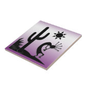 Silhouette Kokopelli Tegeltje (Zijkant)
