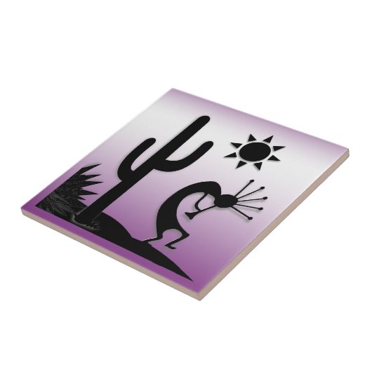 Silhouette Kokopelli Tegeltje (Zijkant)