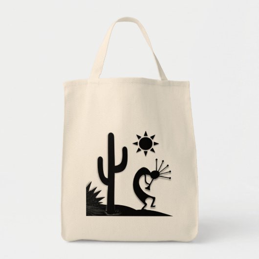 Silhouette Kokopelli Tote Bag (Voorkant)