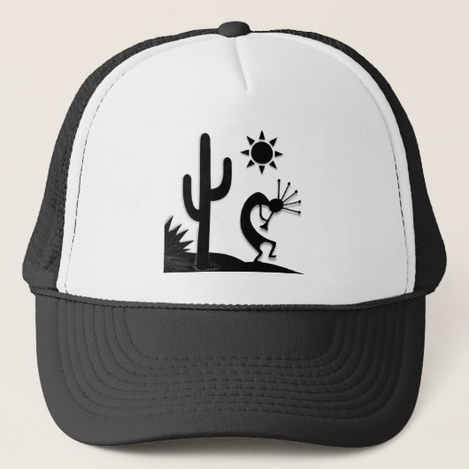 Silhouette Kokopelli Trucker Pet (Voorkant)