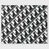 silhouette koppels dansen in donkere letters cadeaupapier (Vlak)