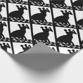 silhouette koppels dansen in donkere letters cadeaupapier (Hoek)