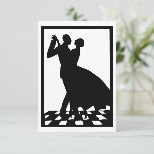 silhouette koppels dansen in het donker (Staand voorkant)