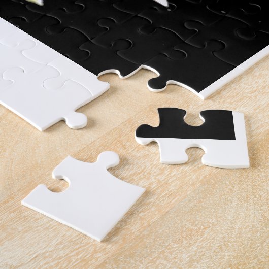 silhouette koppels dansen in het donker legpuzzel (Zijkant)