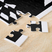 silhouette koppels dansen in het donker legpuzzel (Zijkant)