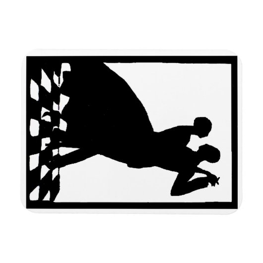 silhouette koppels dansen in het donker magneet (Horizontaal)
