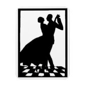 silhouette koppels dansen in het donker magneet (Verticaal)