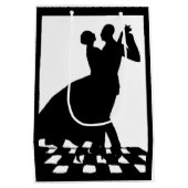 silhouette koppels dansen in het donker medium cadeauzakje (Achterkant)