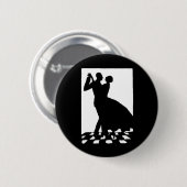 silhouette koppels dansen in het donker ronde button 5,7 cm (Voorkant /achterkant)