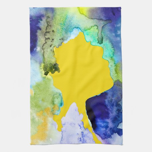 Silhouette kunst waterverf abstract theedoek (Verticaal)