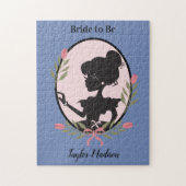 Silhouette Lady Bride om te worden Legpuzzel (Verticaal)