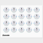 Silhouette Lady en Cupcake Bakery Packaging Ronde Sticker (Vel)