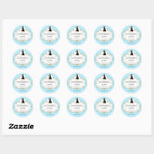 Silhouette Lady en Cupcake Bakery Packaging Ronde Sticker (Vel)
