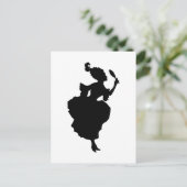 Silhouette Lady met Mirror-Briefkaart Briefkaart (Staand voorkant)