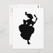 Silhouette Lady met Mirror-Briefkaart Briefkaart (Voorkant / Achterkant)