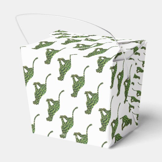Silhouette Leopard Black en Green Bedankdoosjes (Achterkant)