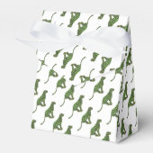 Silhouette Leopard Black en Green Bedankdoosjes (Voorkant Zijde)