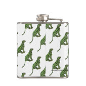 Silhouette Leopard Black en Green Heupfles (Achterkant)