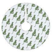 Silhouette Leopard Black en Green Kerstboom Rok (Voorkant)