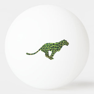 Silhouette Leopard Black en Green Pingpongbal