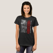 Silhouette Lightning Arrester American Flag Linema T-shirt (Voorkant volledig)