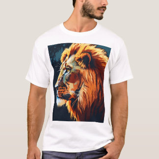 "Silhouette Lion Head T-Shirt – vet en krachtig"