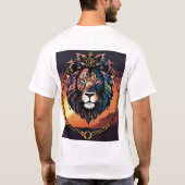 Silhouette Lion Head T-Shirt – Vet & Krachtig (Achterkant)