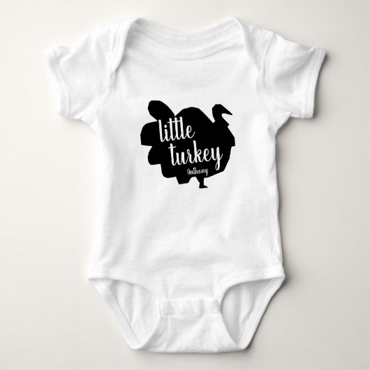 Silhouette Little Turkey Thanksgiving Romper (Voorkant)