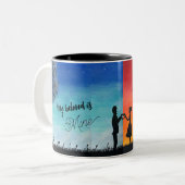 Silhouette Lovers Tweekleurige Koffiemok (Voorkant links)