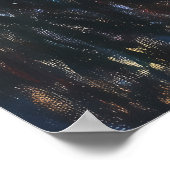 Silhouette Man Gevist bij zonsondergang - Impressi Poster (Hoek)