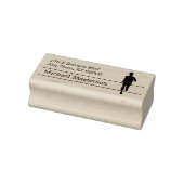 Silhouette mannelijke loper retouradres rubberstempel (Stempel)