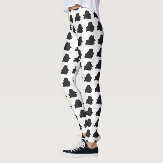Silhouette Map van Belarus Leggings (Links)