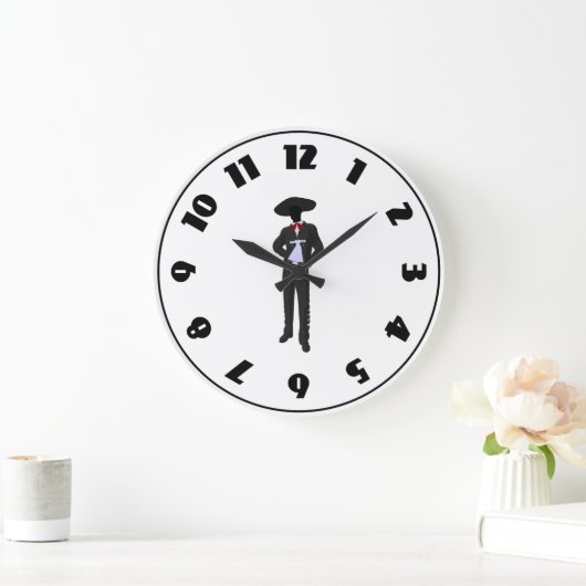 Silhouette Mariachi Clock Grote Klok (Huis)