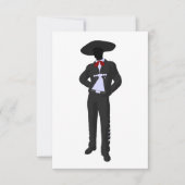 Silhouette Mariachi Invitations Kaart (Voorkant)