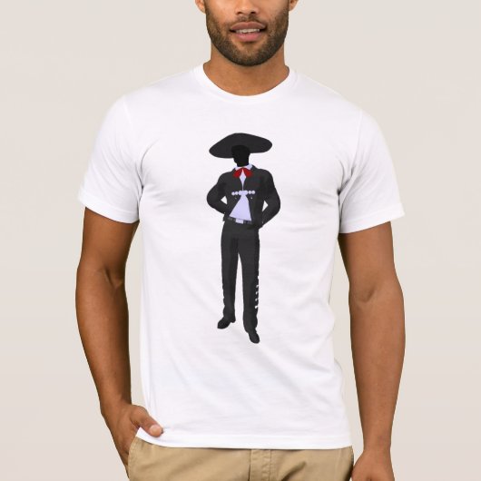Silhouette Mariachi Mannen T-shirt (Voorkant)