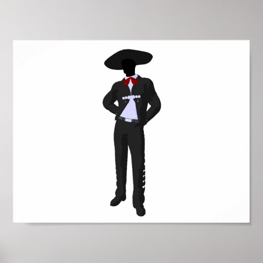 Silhouette Mariachi Poster (Voorkant)